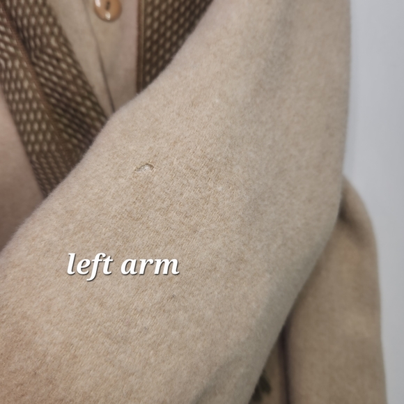⭐️Bromley 100% Wool Beige Coat with Attached Scarf – Classic & Timeless Size 16 - Picture 12 of 14